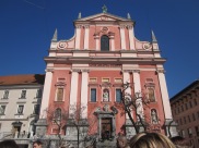 Pink church in Slovenia
